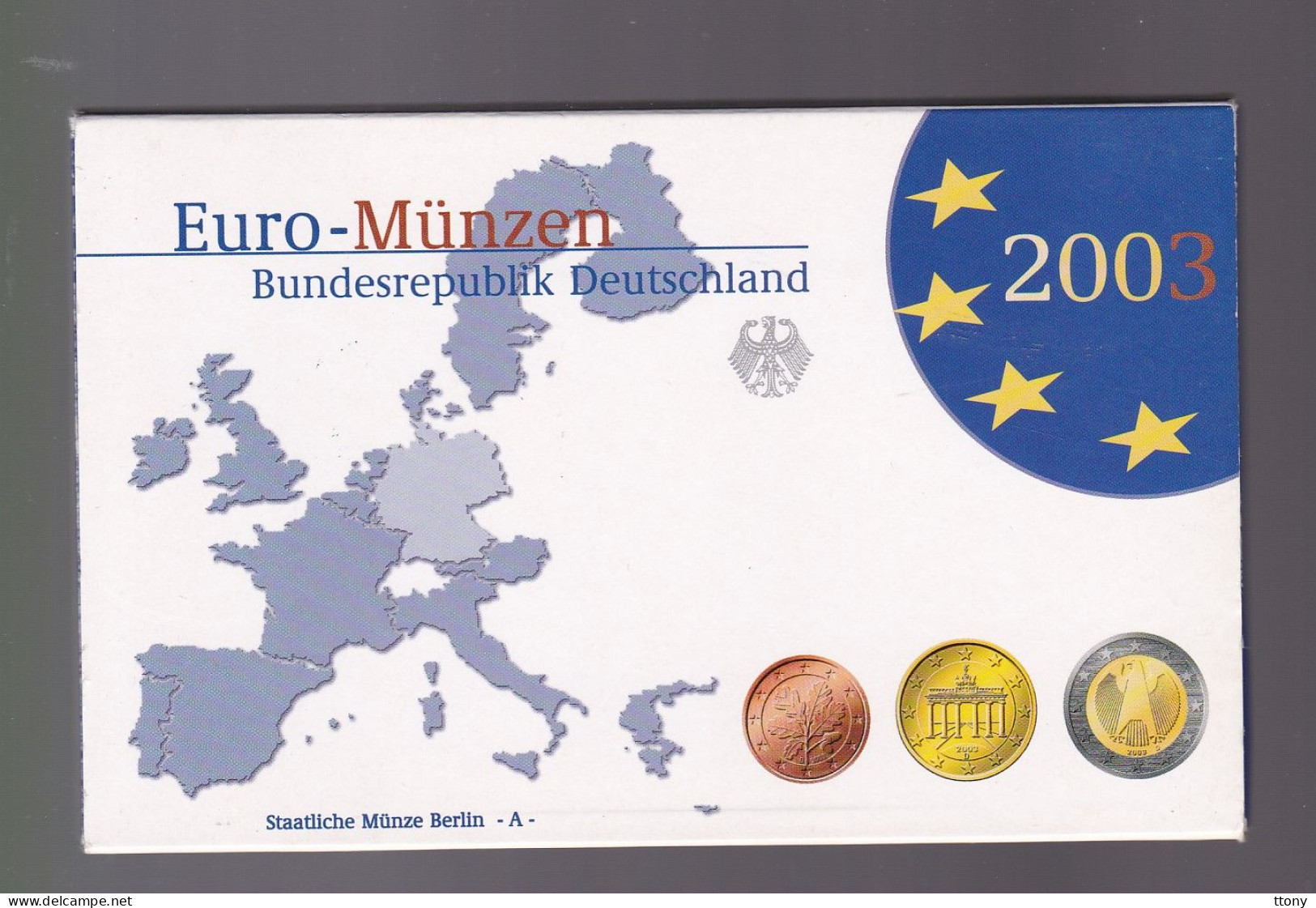 8 Pièces  Euro -Munzen   Année 2003   Bundesrepublik EURO - Mint Sets & Proof Sets