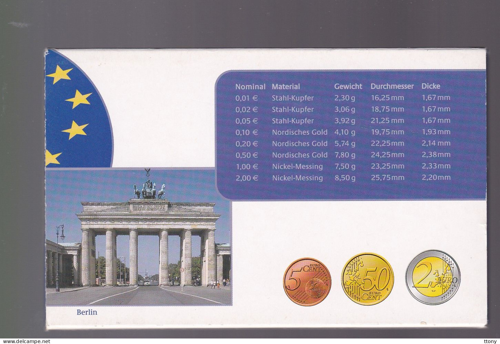 8 Pièces  Euro -Munzen   Année 2003   Bundesrepublik EURO - Sets De Acuñados &  Sets De Pruebas