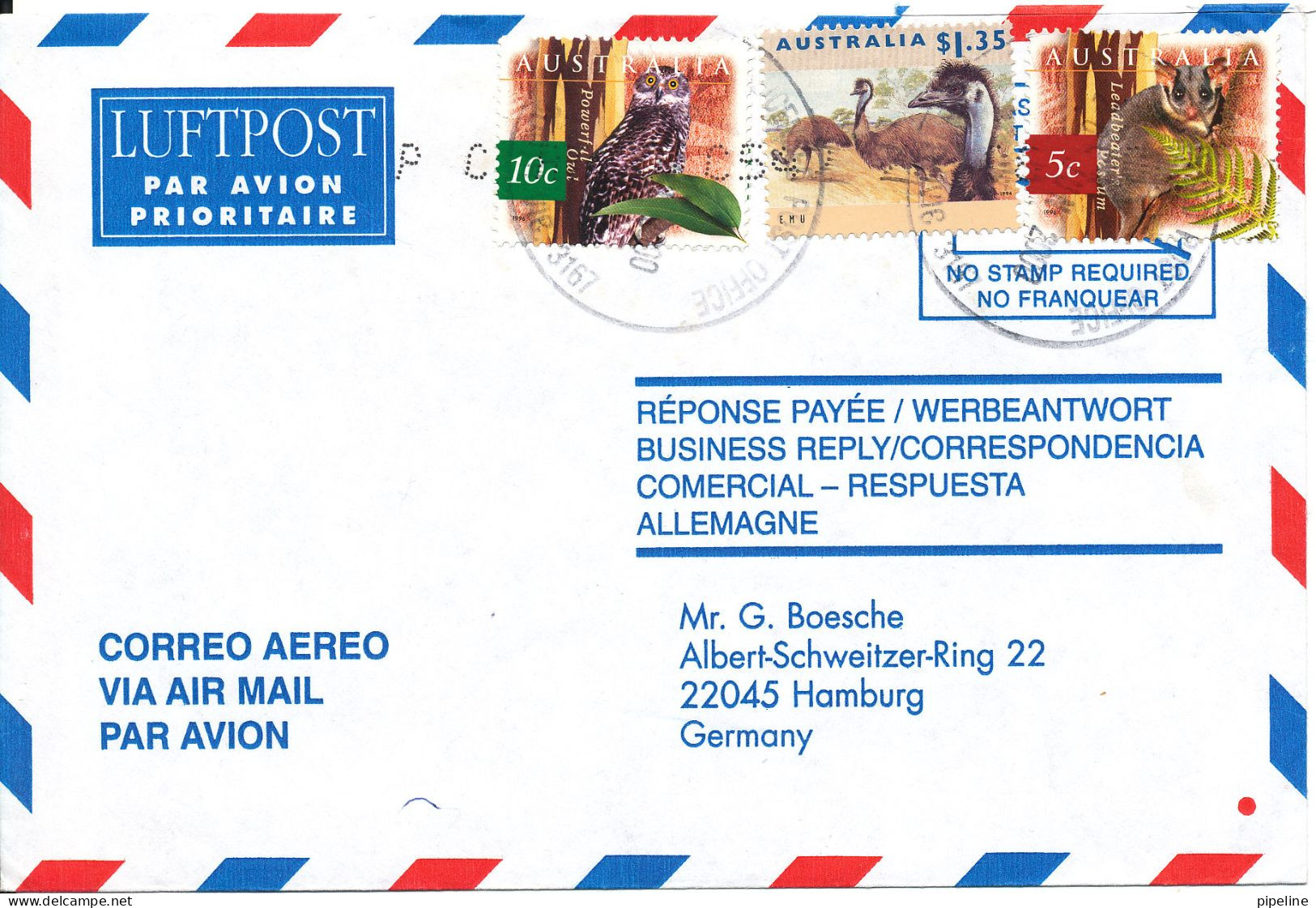 Australia Air Mail Cover Sent To Germany 20-6-2000 Topic Stamps - Briefe U. Dokumente