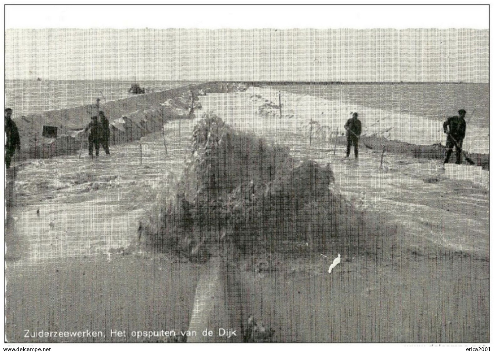 Harderwijk. Zuiderzeewerken,het Opspuiten Van De Dijk. - Harderwijk