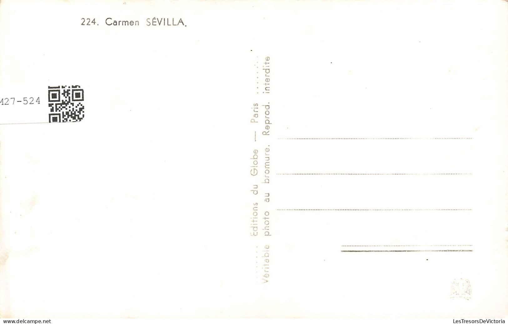 CELEBRITE - Carmen Sevilla - Actrice Espagnole - Carte Postale Ancienne - Femmes Célèbres