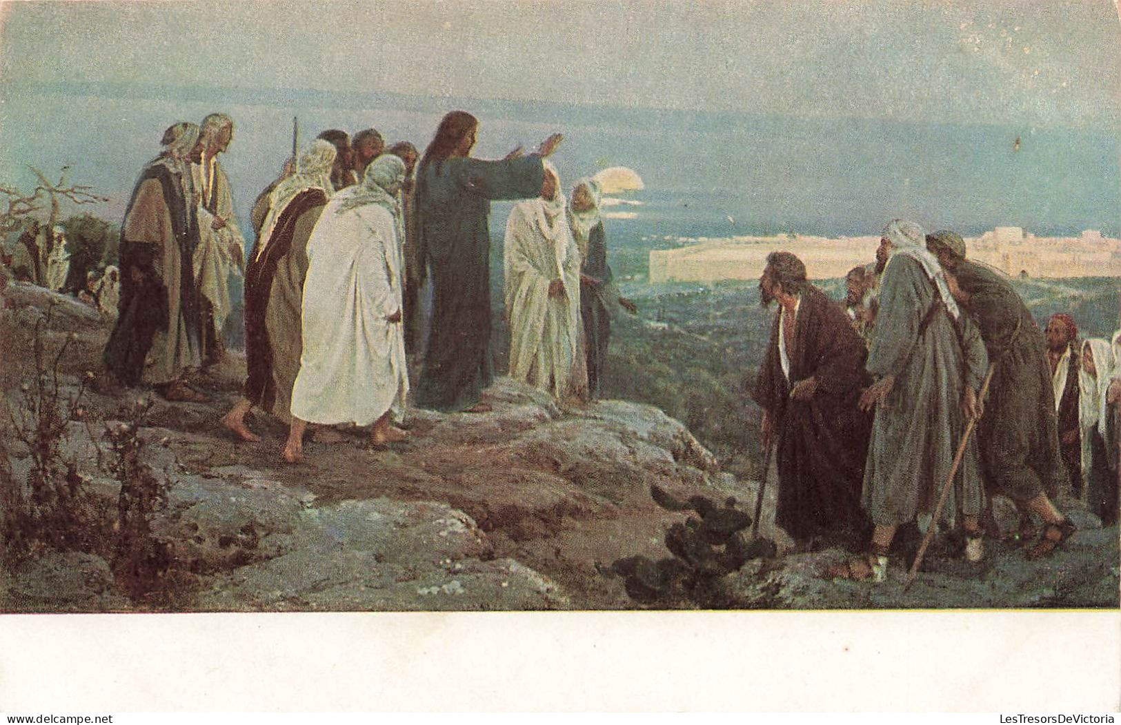PEINTURES & TABLEAUX - Le Sermon Sur La Montagne - Carte Postale Ancienne - Malerei & Gemälde