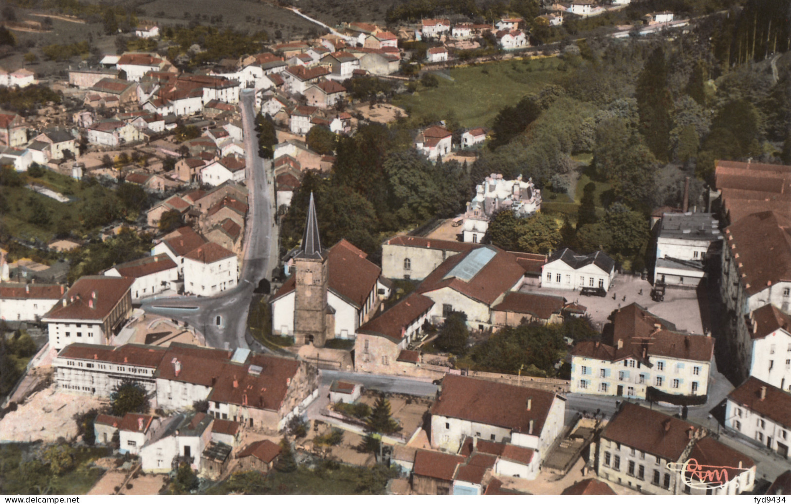 CPA - Xertigny - Vue Panoramique Aérienne - Le Centre - Xertigny