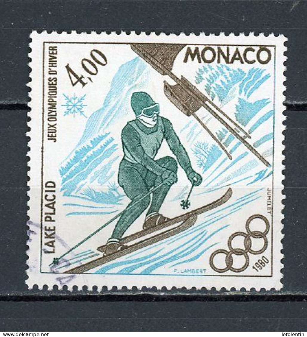 MONACO: JO DE LAKE PLACID - N° Yvert 1222+1223 Obli. - Gebraucht