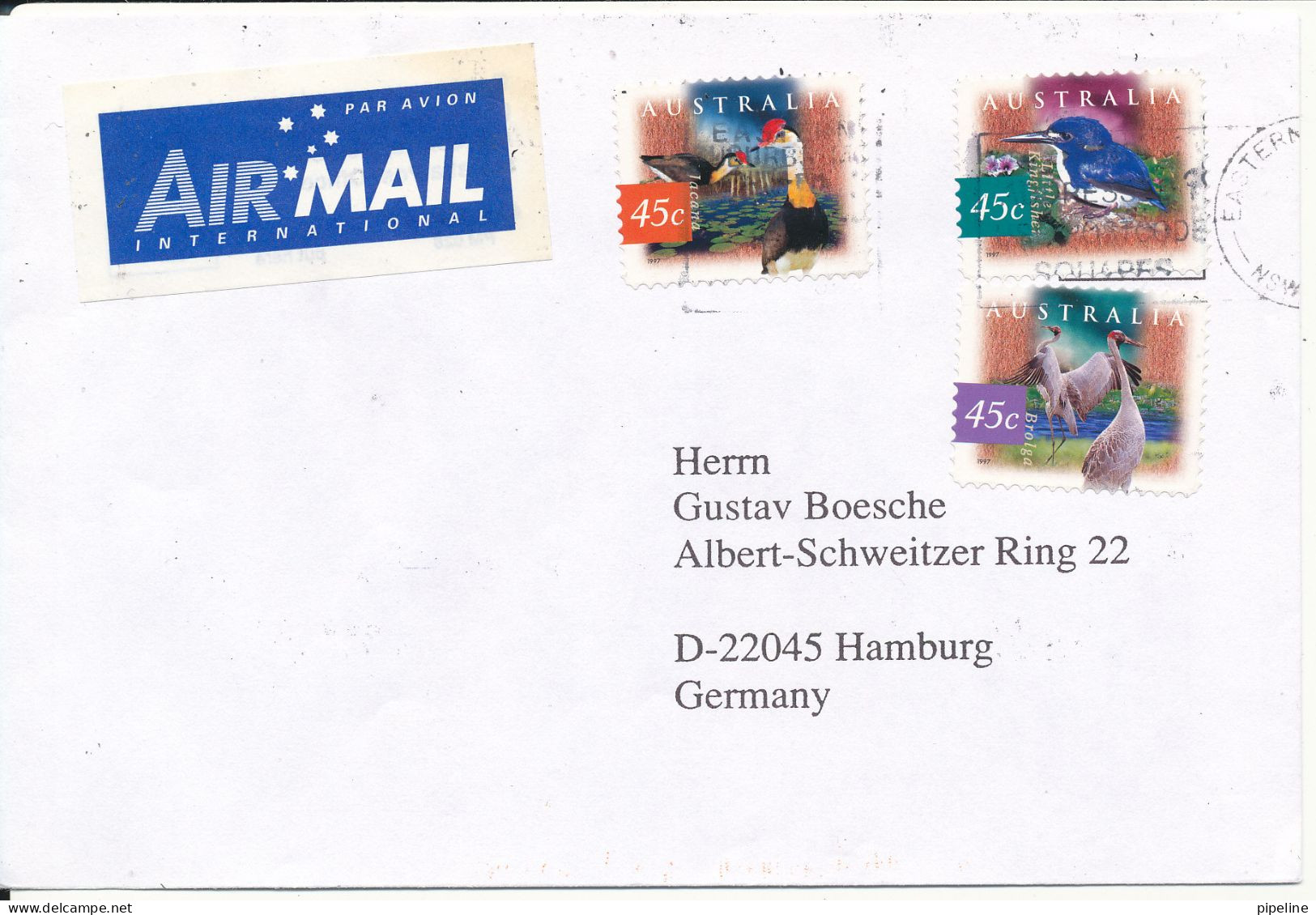 Australia Air Mail Cover Sent To Germany BIRDS - Briefe U. Dokumente