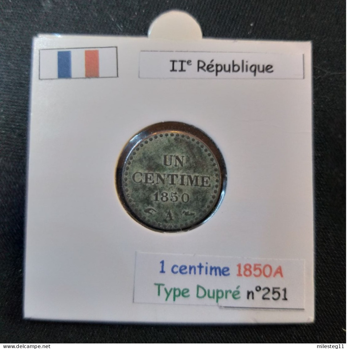 France 1850A 1 Centime Type Dupré (réf Gadoury N°84) Superbe Et Rare ! - 1 Centime