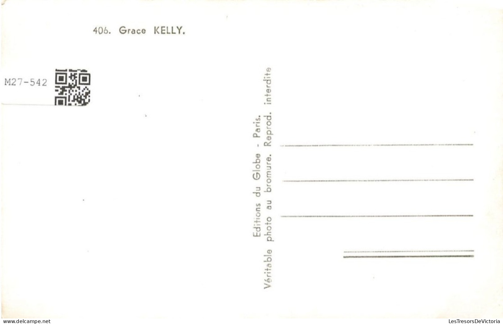 CELEBRITE - Grace Kelly - Vedette Du Film Paramount - "Une Fille De La Province'' - Carte Postale Ancienne - Donne Celebri