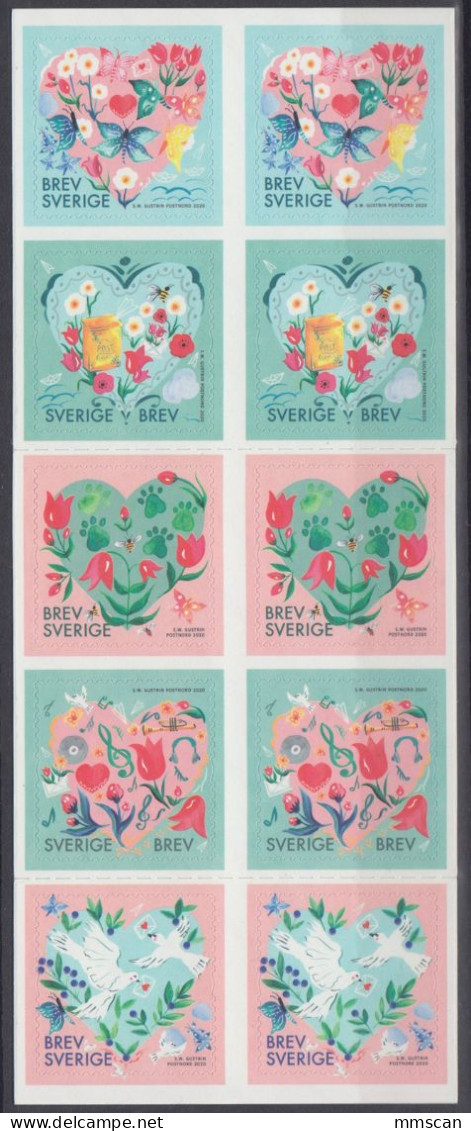 Sweden 2020 Friendly Greetings,Booklet(10 Stamps) MNH  Self-Adhesive /Free Shipping If Buy More Than €65 - Ungebraucht