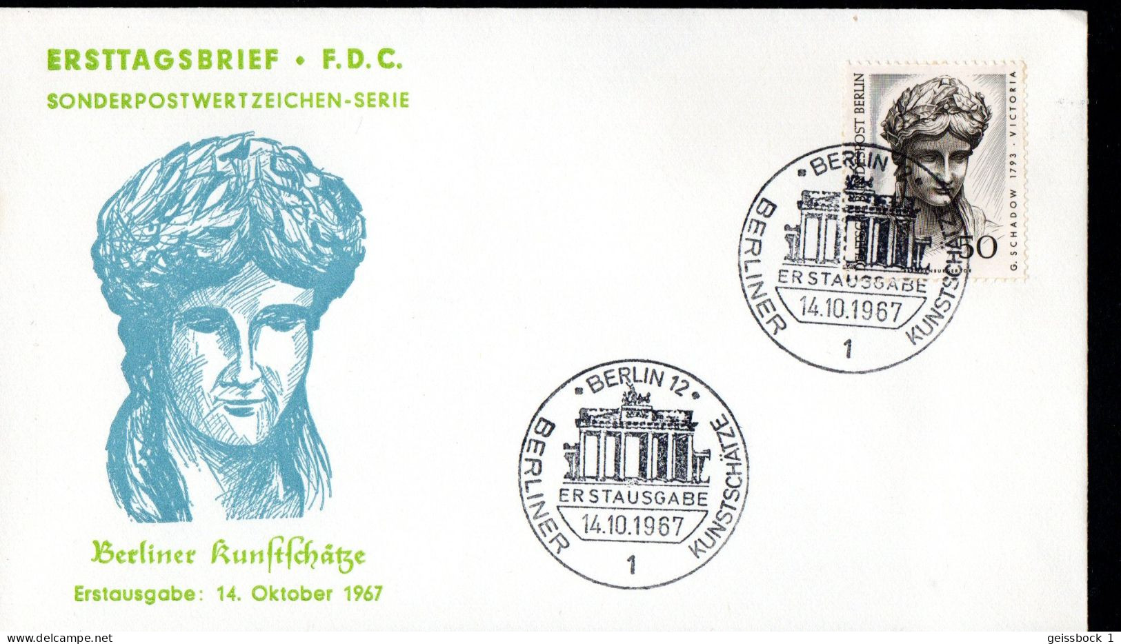 Berlin 1967: Mi.-Nr. 306 FDC: Berliner Kunstschätze       (K001) - 1948-1970