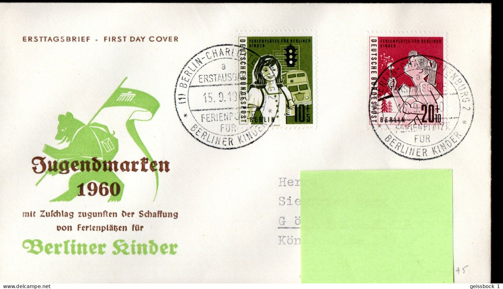 Berlin 1960: Mi.-Nr. 194 + 195 FDC: Hilfswerk Berlin     (K001) - 1948-1970