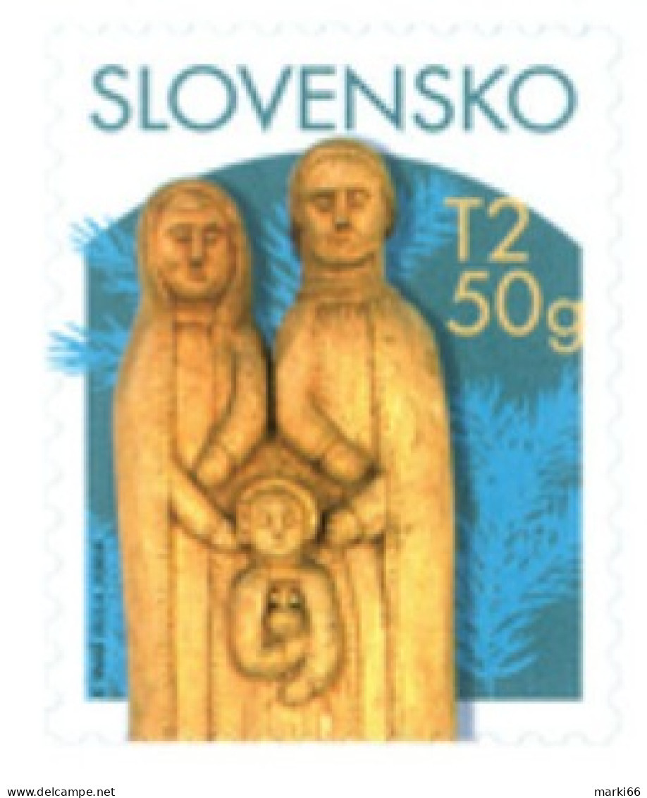 Slovakia - 2023 - Christmas - Slovak Folk Woodcarving - Mint Self-adhesive Booklet Stamp - Ongebruikt