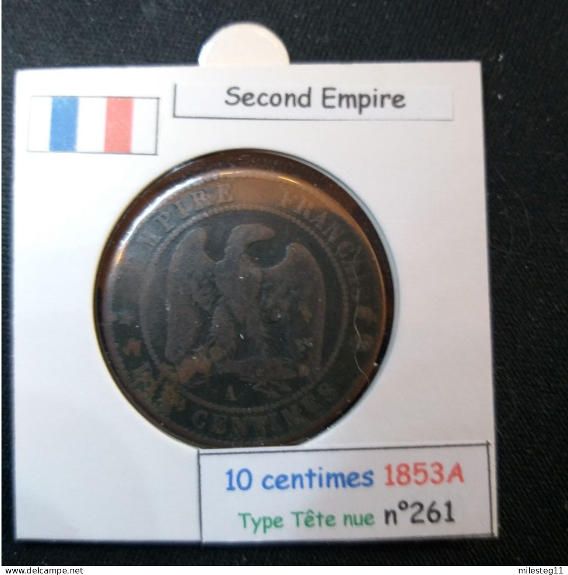 France 1853A 10 Centimes Type Napoléon III Tête Nue (réf Gadoury N°248) - 10 Centimes