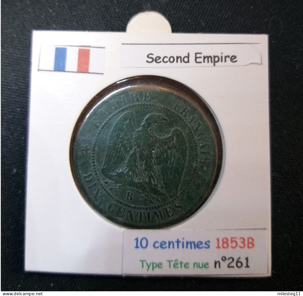 France 1853B 10 Centimes Type Napoléon III Tête Nue (réf Gadoury N°248) - 10 Centimes