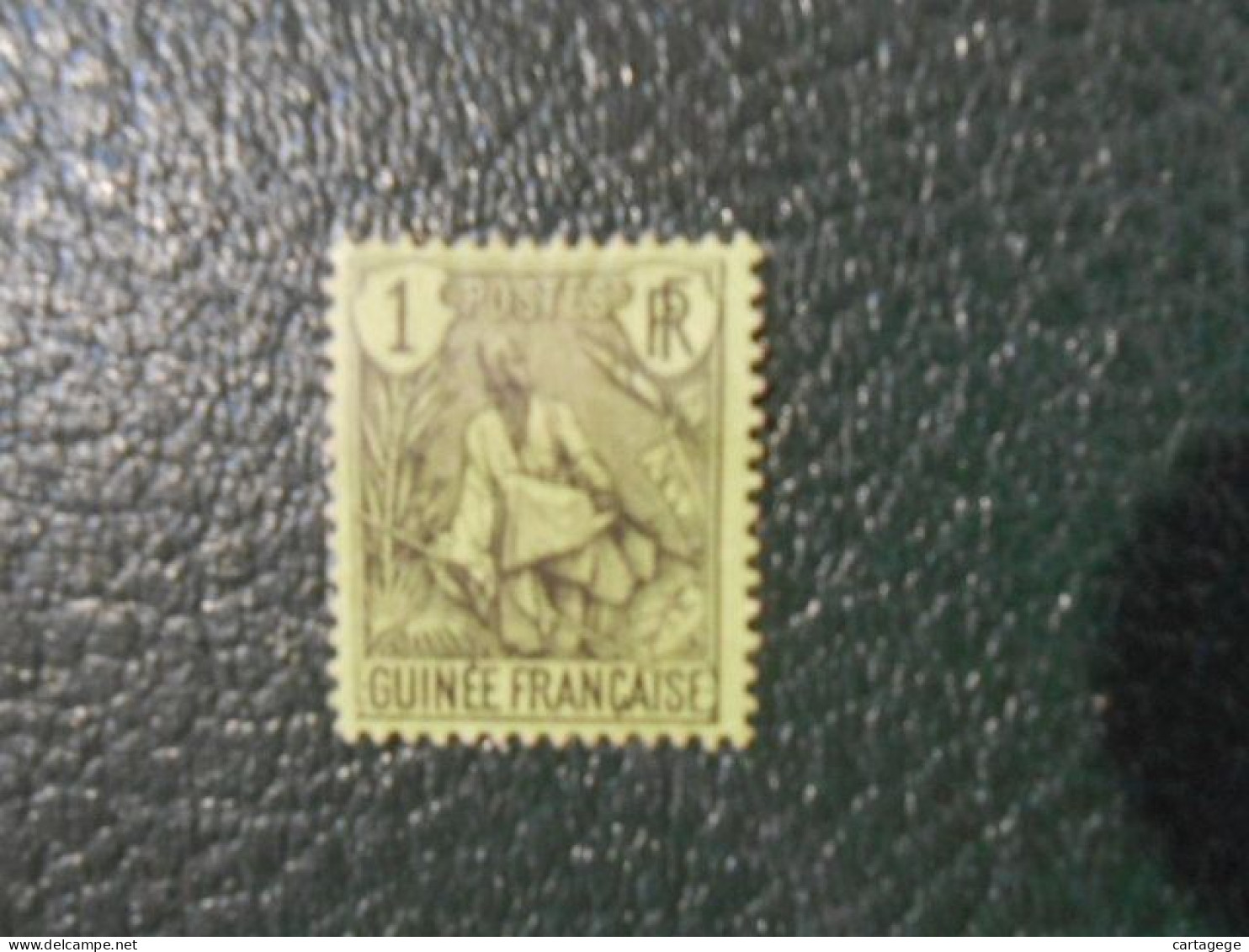 GUINEE  YT 18 BERGER PULAS 1c. Noir S.vert-jaune - Used Stamps