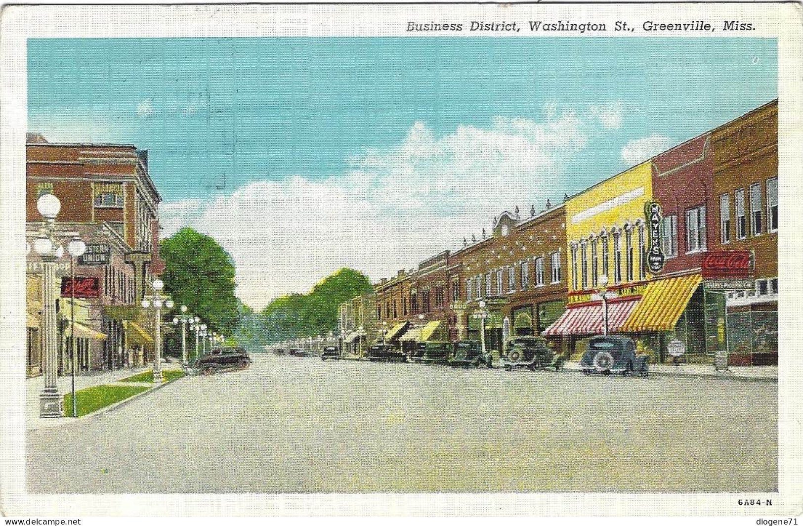 Business District Washington St. Greenville MISS 1941 - Andere & Zonder Classificatie