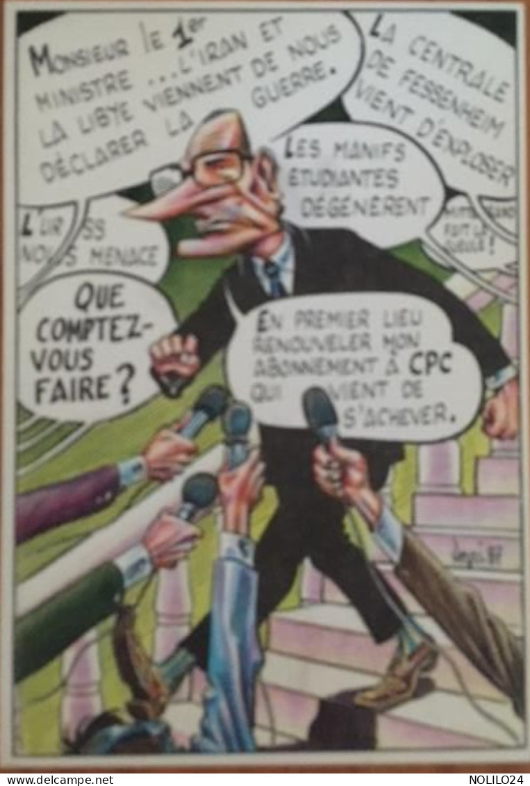 Cpm Illustrateur Signée VEYRI (Jacques Chirac) Cartes Postales Collection Tirage Limité Abonnés Novembre-Décembre 1987 - Veyri, Bernard
