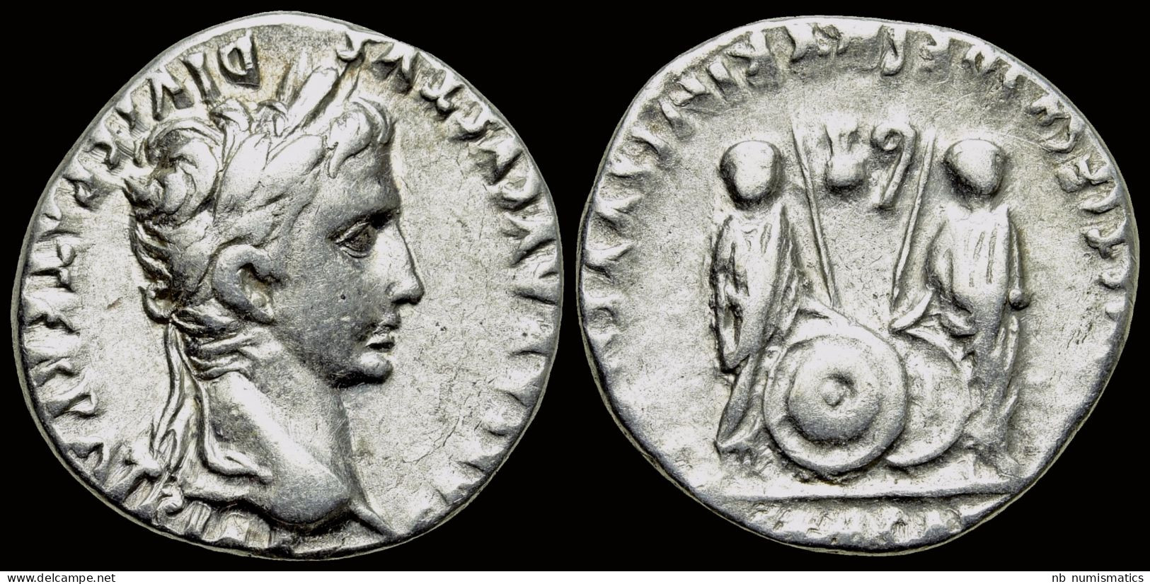 Augustus AR Denarius Gaius And Lucius - Les Julio-Claudiens (-27 à 69)