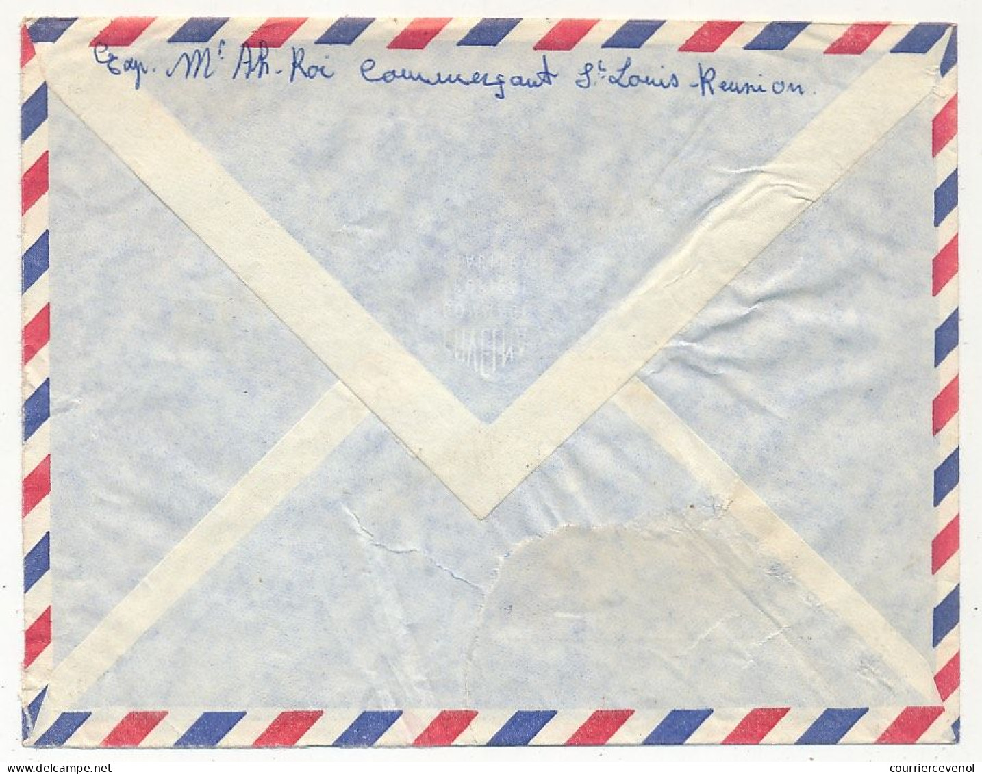 REUNION - Env. Affr 12F CFA Decaris - Cad St Louis (Réunion) - 17/5/1962 - Lettres & Documents