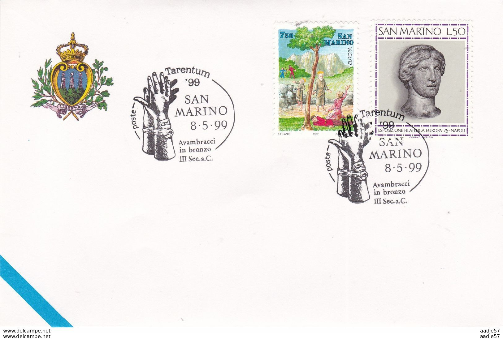 San Marino. Tarentum '99 Spec Canc 12-05-1999 - Cartas & Documentos