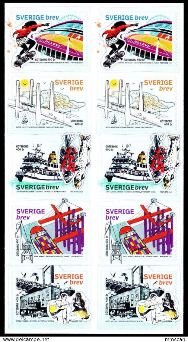 SWEDEN 2021 GOTHENBURG 400th ANNIVERSARY BOOKLET MNH /Free Shipping If Buy More Than €65 - Unused Stamps