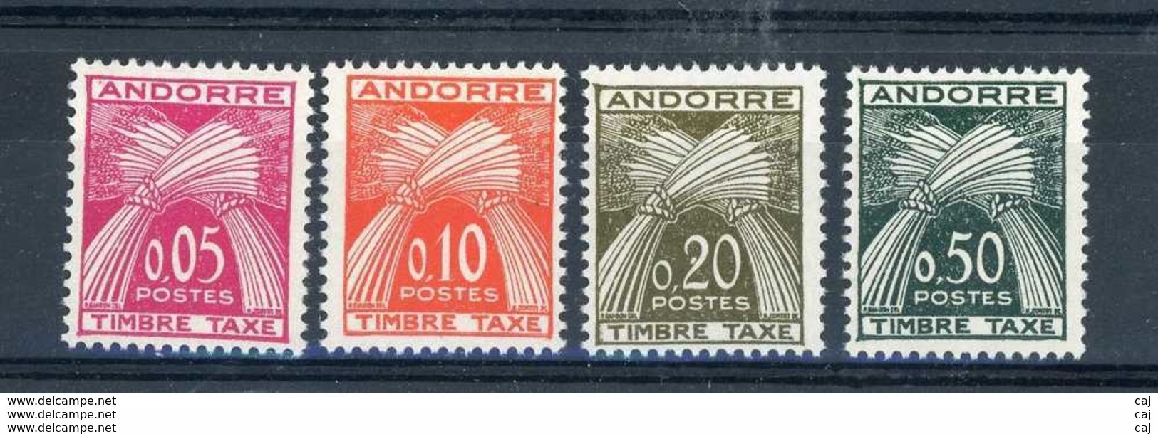 Andorre  -  Taxes  :  Yv  42-45  ** - Neufs