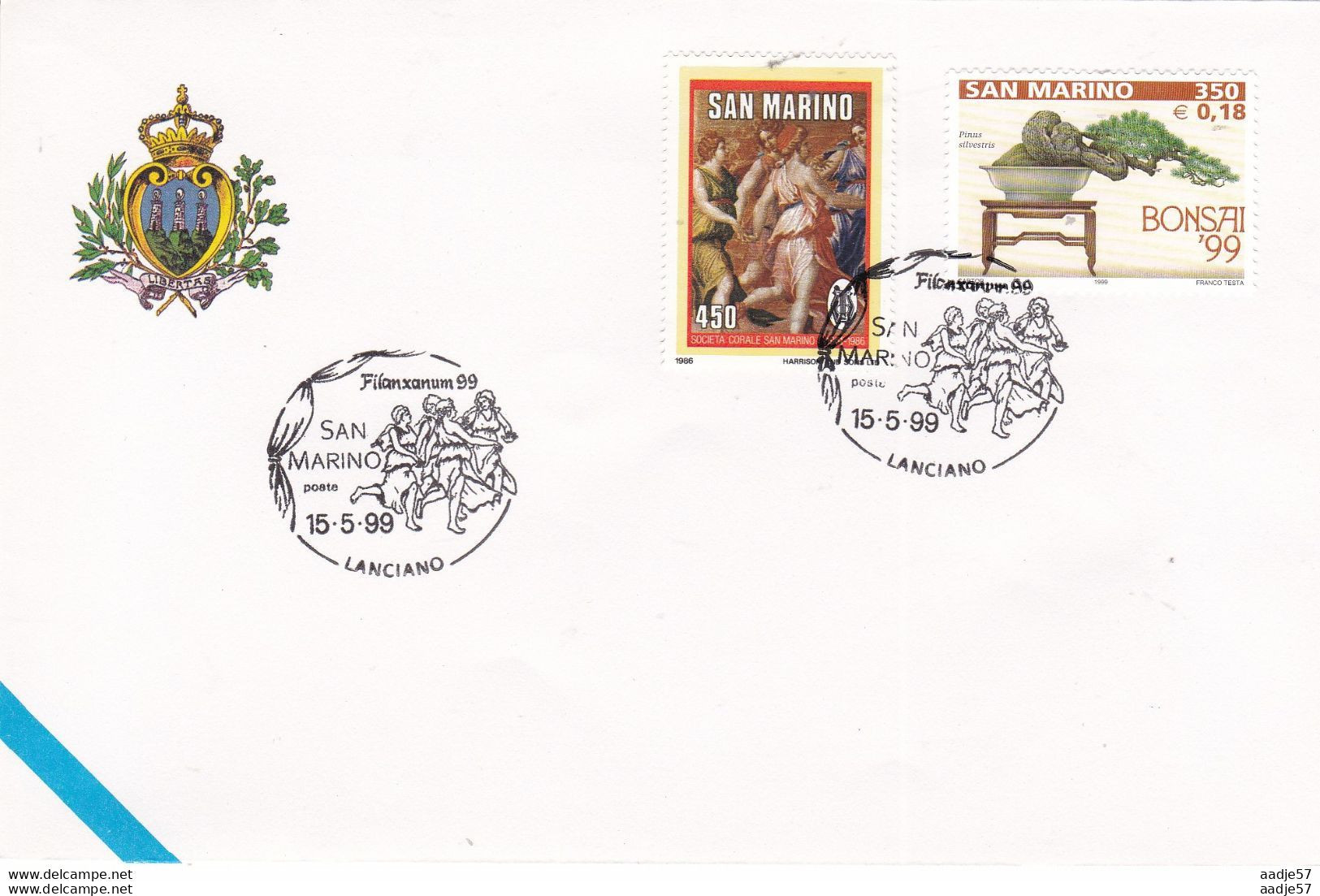 San Marino.Filanxanum '99 Spec Canc 15-05-1999 - Cartas & Documentos