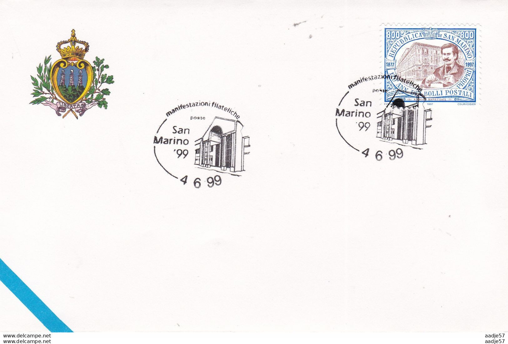 San Marino. Manifestazione San Marino '99 Spec Canc 04-06-1999 - Covers & Documents