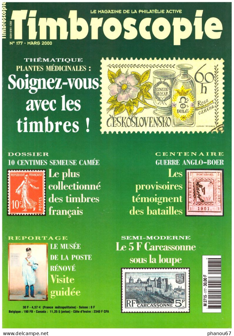 TIMBROSCOPIE N° 177 Mars 2000 Magazine Philatelie Revue Timbres - French (from 1941)