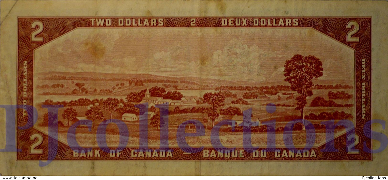 CANADA 2 DOLLARS 1954 PICK 76b VF - Kanada