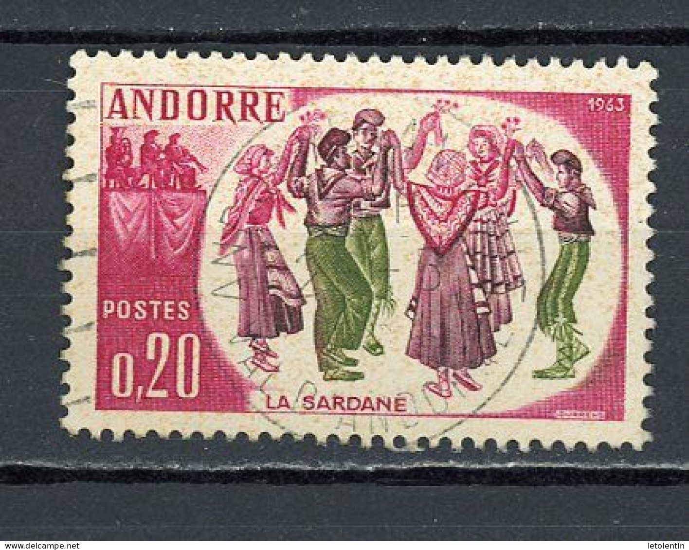 ANDORRE FR  - FOLKLORE -  N° Yvert  166 Obli. - Used Stamps