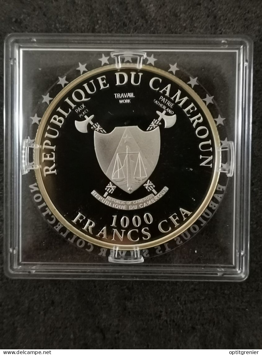 1000 FRANCS CFA  ARGENT 2012 GORILLE DE LA RIVIERE CROSS 7500 EX. CAMEROUN / SILVER - Cameroun