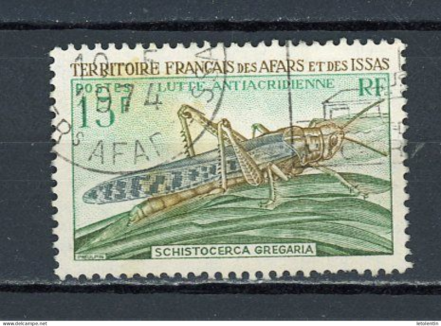 AFARS ET ISSAS - INSECTE - N°Yt 351 Obli. - Gebraucht