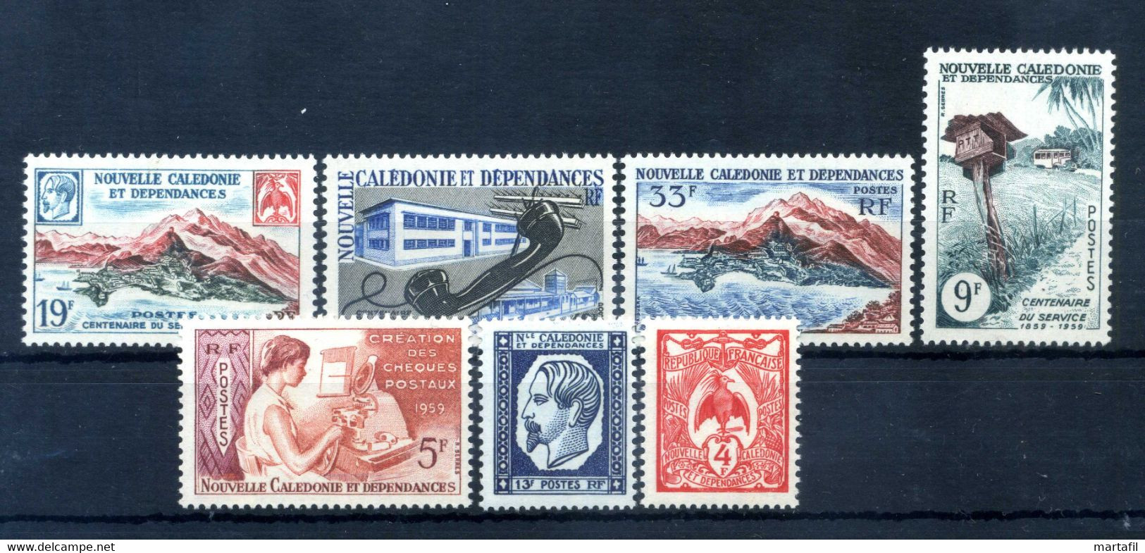 1960 NUOVA CALEDONIA, Nouvelle Caledonie, SET MNH ** M. 370/376 - Unused Stamps