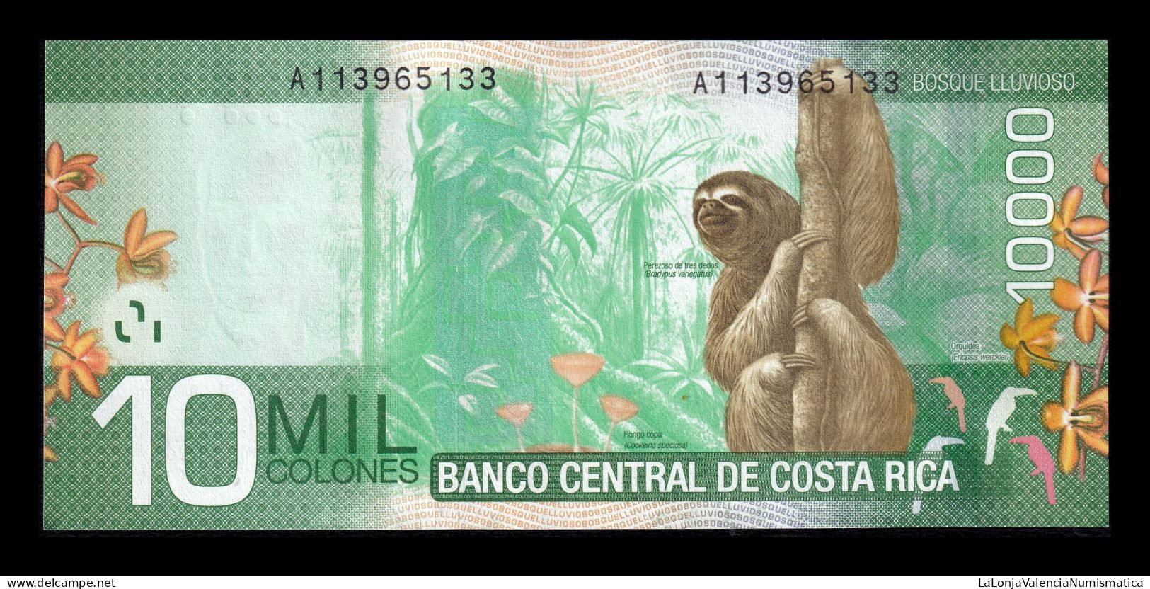 Costa Rica 10000 Colones 2014 Pick 277b Sc Unc - Costa Rica