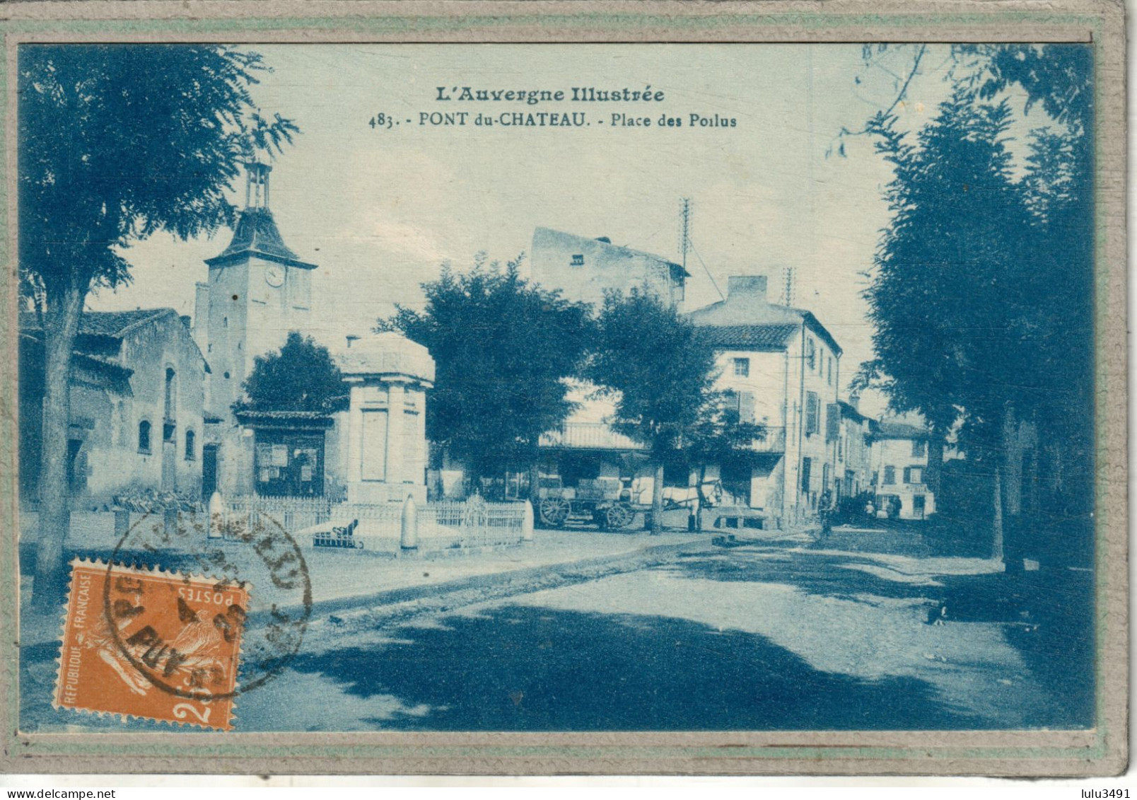 CPA - PONT-du-CHÂTEAU (63) - Aspect Du Monument Aux Morts Sur La Place Des Poilus En 1920 - Pont Du Chateau