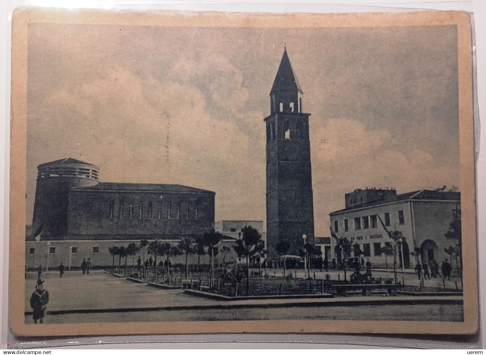 SARDEGNA CAGLIARI CARBONIA LA CHIESA E REGIE POSTE Formato Grande Viaggiata Nel 1943 Condizioni Buone - Carbonia