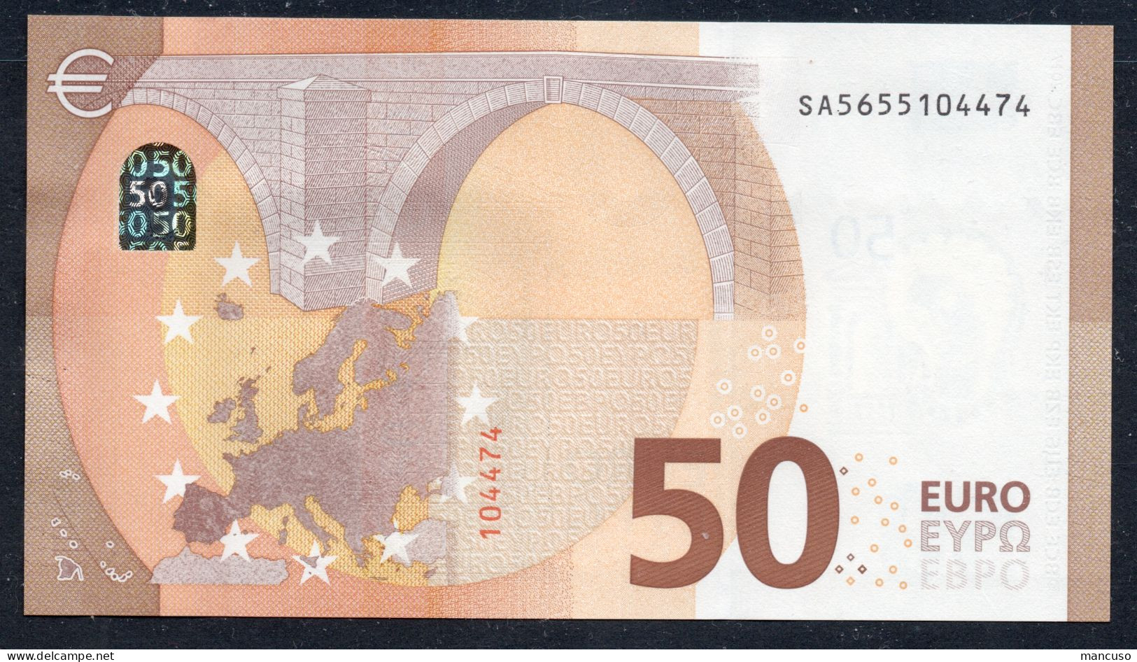 50 EURO ITALY DRAGHI SA S041  Ch  "65"  UNC - 50 Euro