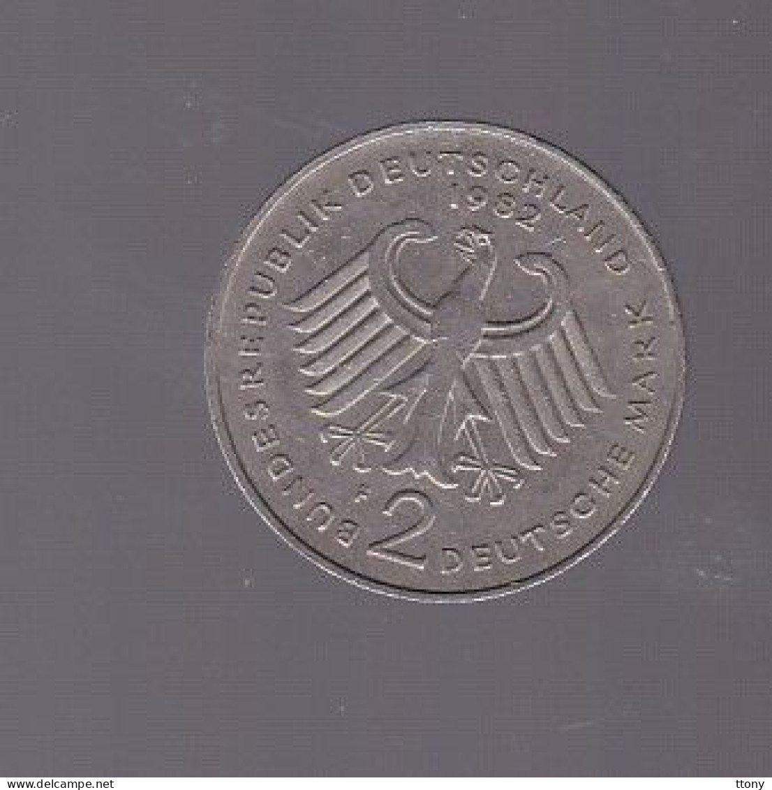 4 pièces  2 mark  F  . D  . J   1988  - 1974 - 1971 -1982   bundes  répuplik  Deutschland