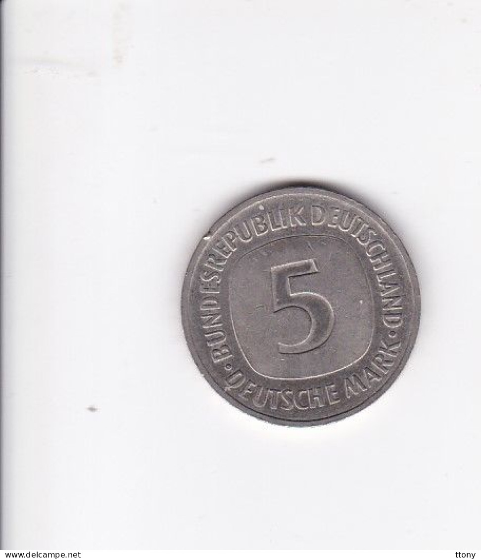 4 Pièces  5  Mark 1975 G  -  1977 F  -   1982   D  -   1991 G     Bundes  Répuplik  Deutschland - 5 Marchi