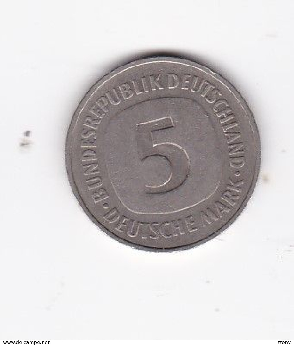 4 pièces  5  mark 1975 G  -  1977 F  -   1982   D  -   1991 G     bundes  répuplik  Deutschland