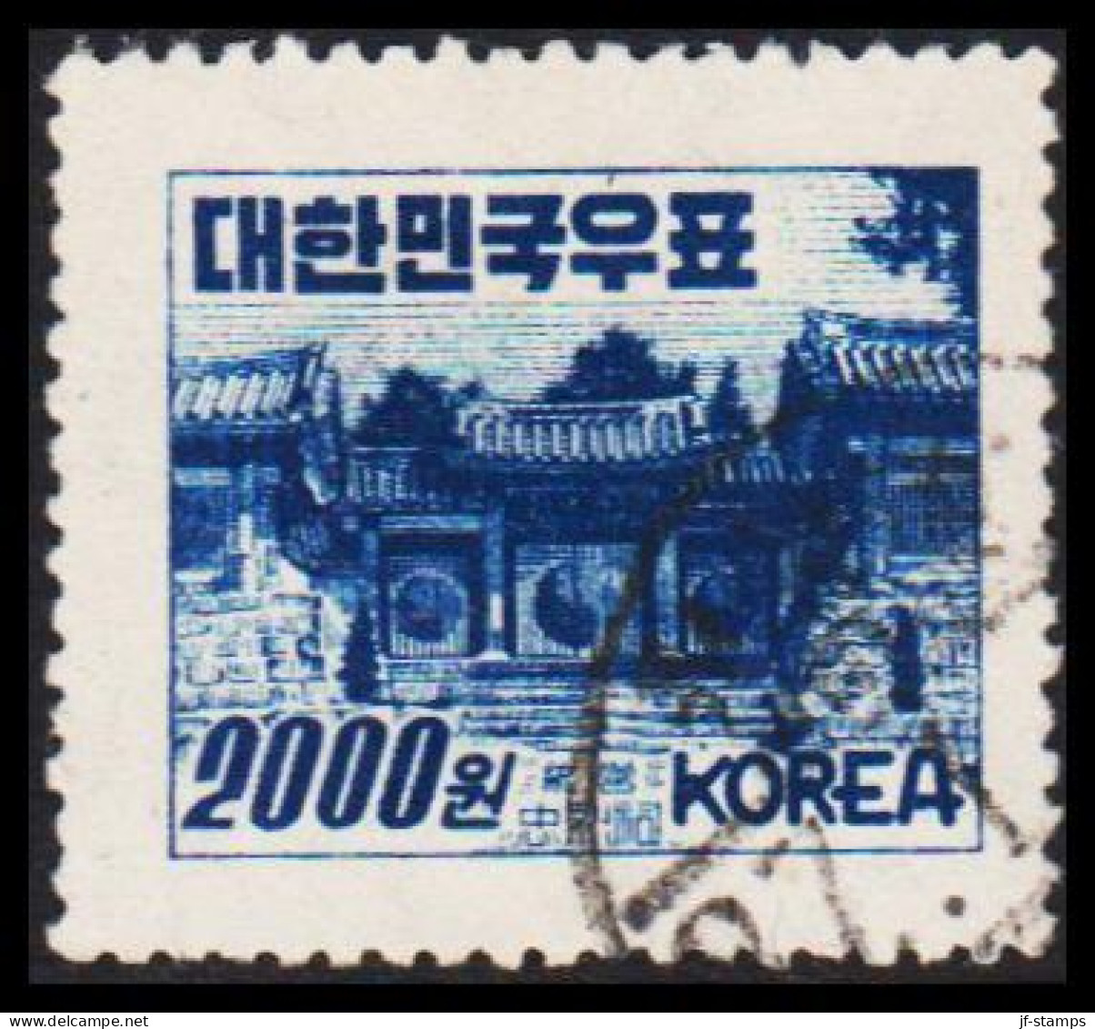 1952. KOREA. Tongyung-Tempel 2000 W.  (Michel 153) - JF538965 - Corée Du Sud