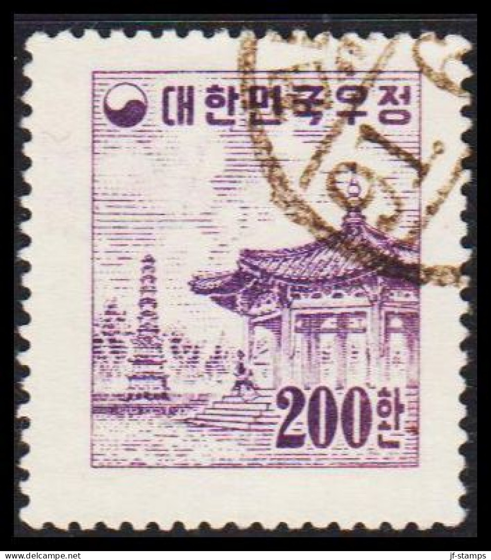 1955. KOREA SOUTH.  200 H. Temple. (Michel 205) - JF538974 - Corée Du Sud