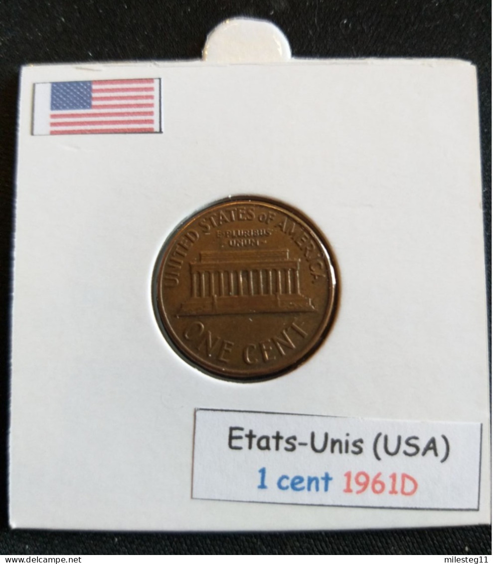 Etats-Unis 1 Cent 1961D - 1959-…: Lincoln, Memorial Reverse