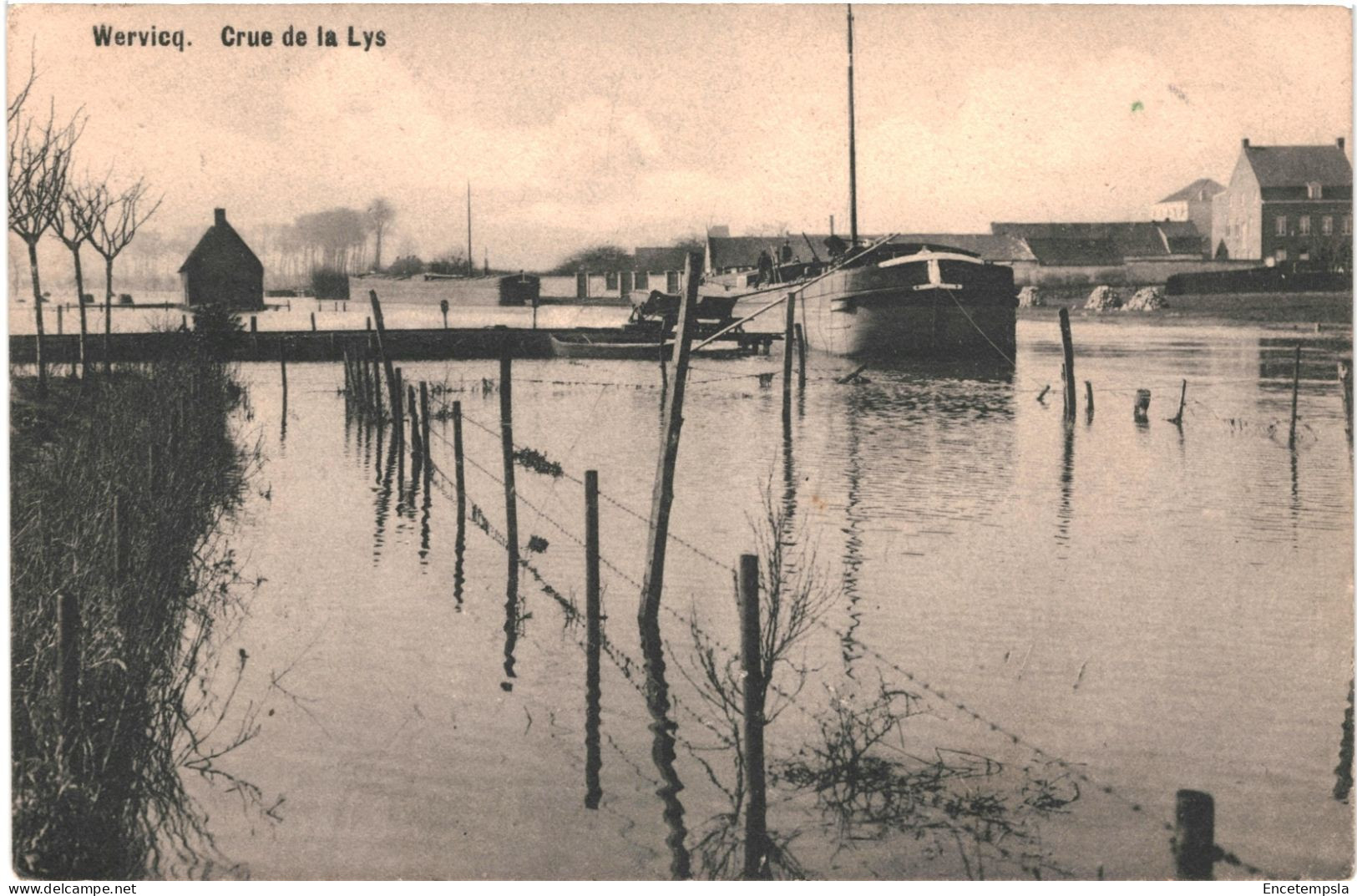 CPA  Carte Postale Belgique Wervicq  Crue De La Lys 1910  VM74831ok - Wervik