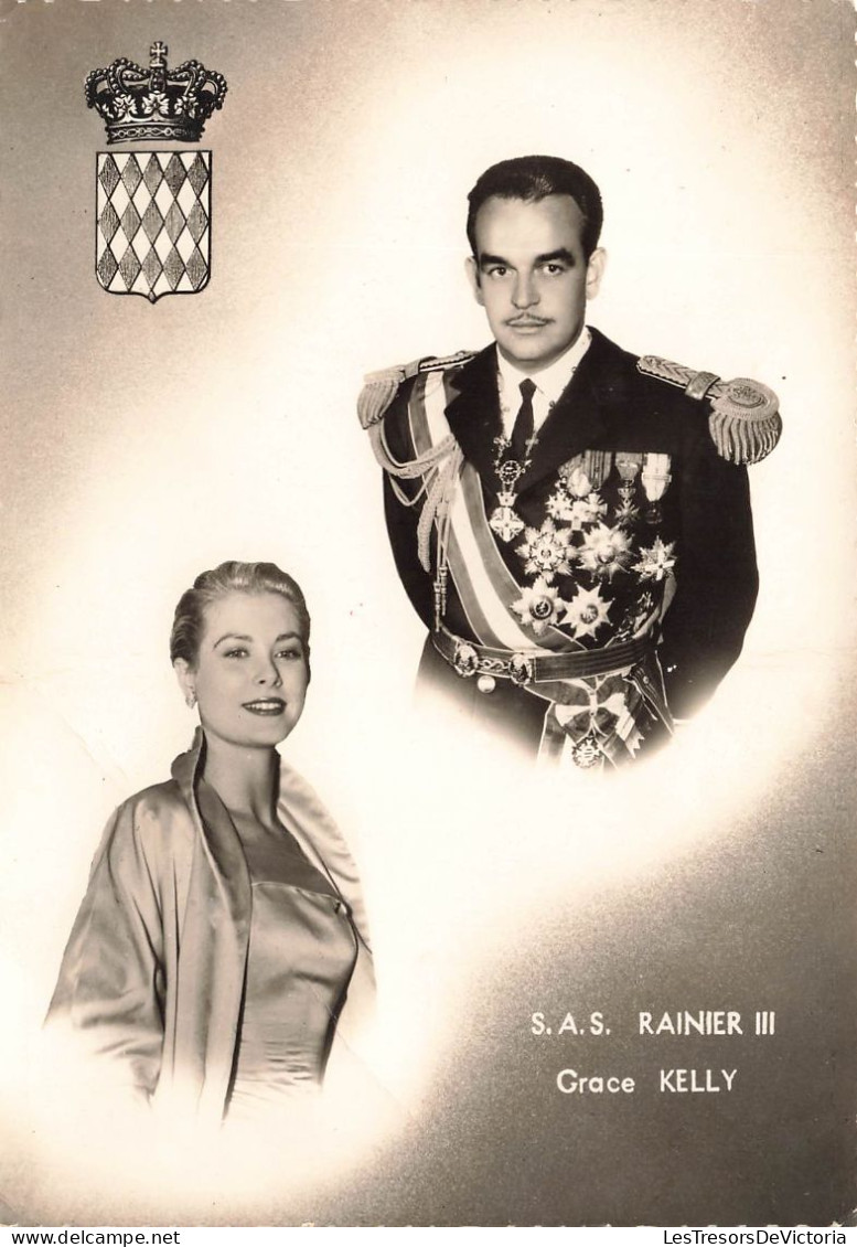 FAMILLE ROYALE - SAS Rainier III Grace Kelly - Carte Postale Ancienne - Familles Royales