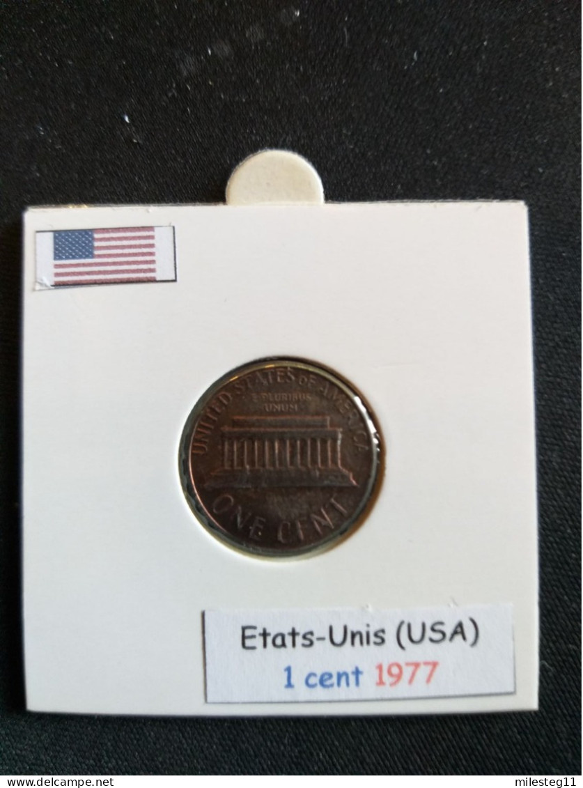 Etats-Unis 1 Cent 1977 - 1959-…: Lincoln, Memorial Reverse