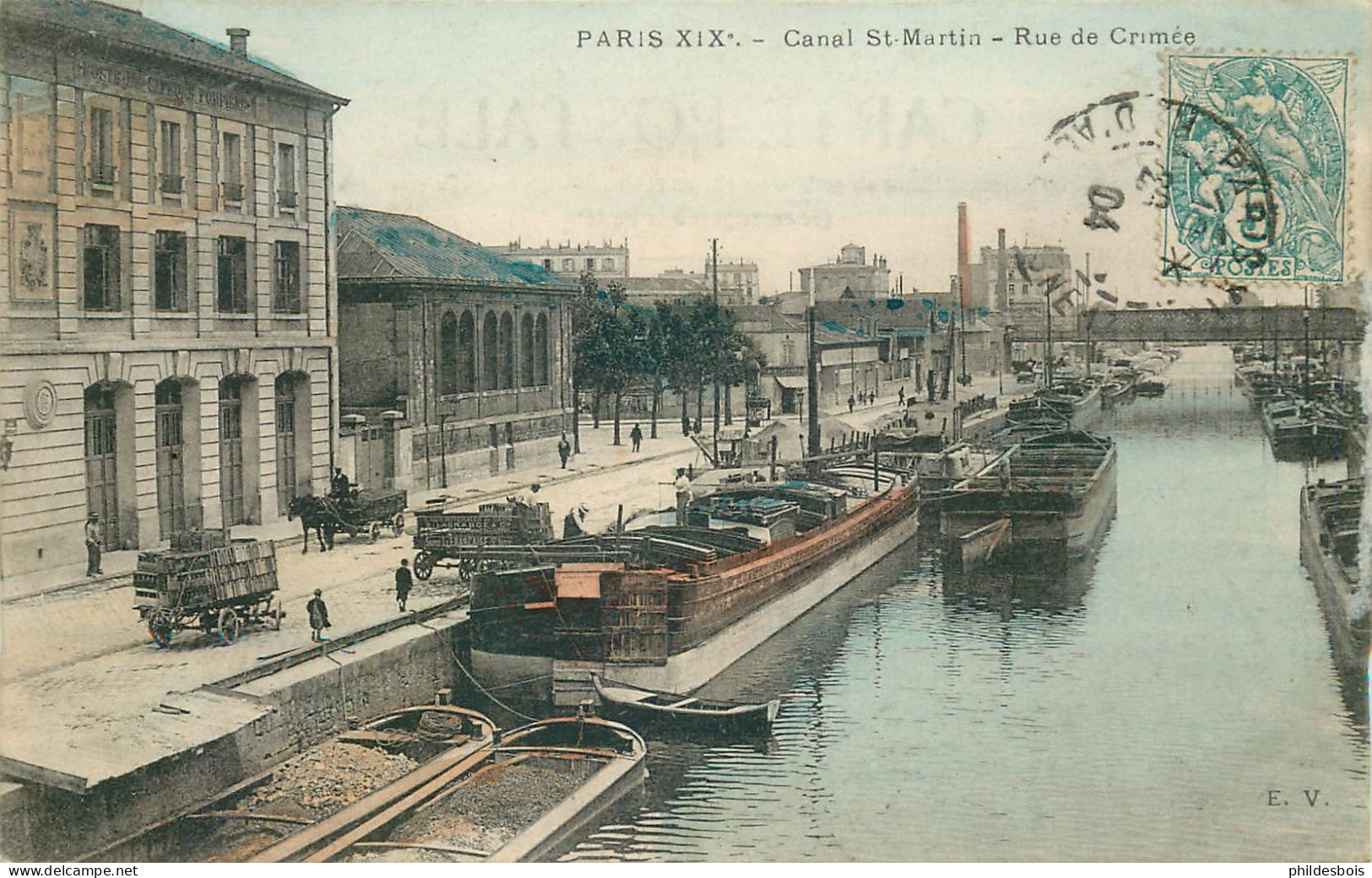 PARIS 19eme Arrondissement   Canal Saint Martin Rue De Crimée ( Peniches ) - Arrondissement: 19