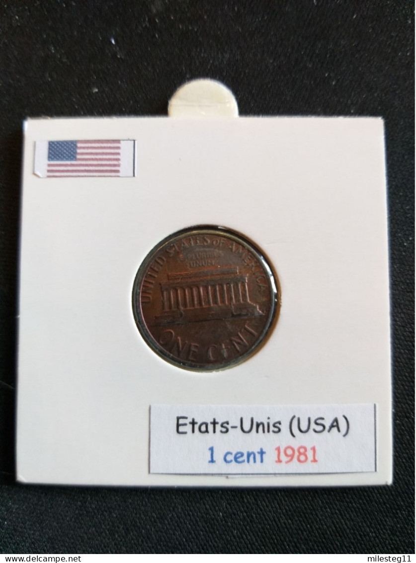 Etats-Unis 1 Cent 1981 - 1959-…: Lincoln, Memorial Reverse