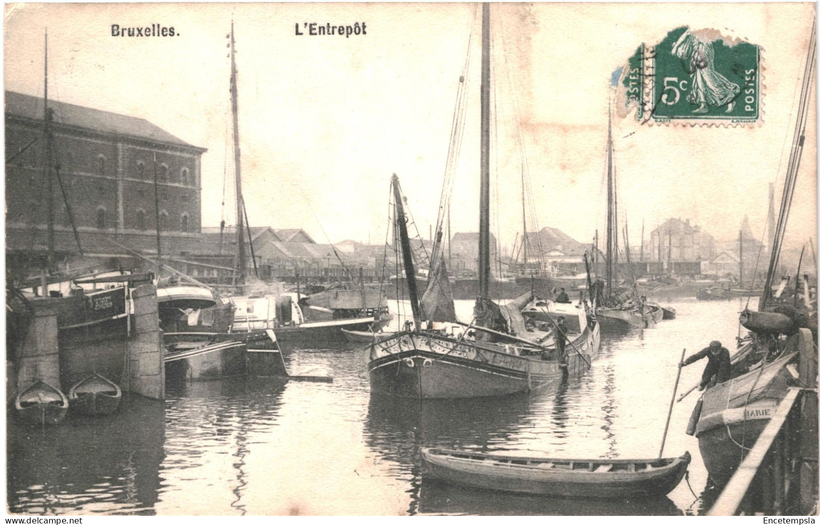 CPA  Carte Postale Belgique Bruxelles L'entrepôt  1909  VM74833ok - Transport (sea) - Harbour