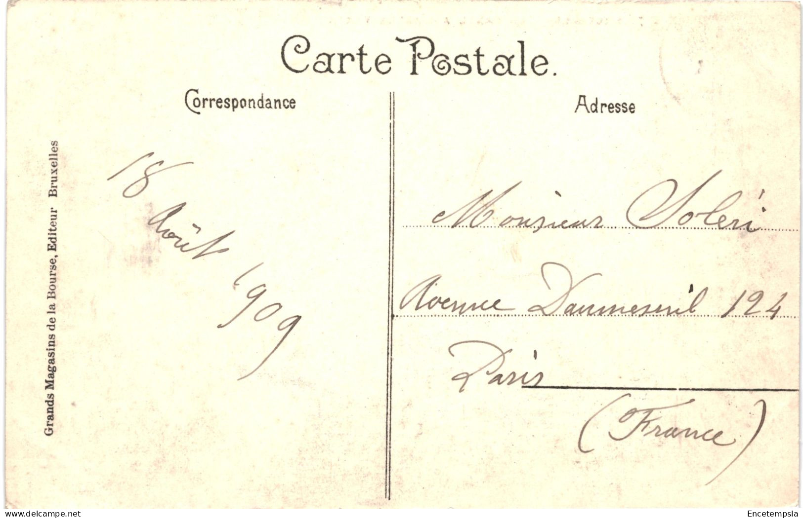 CPA  Carte Postale Belgique Bruxelles Le Canal à L'allée Verte 1909 VM74834ok - Maritime